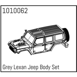 Grey Lexan Jeep Body Set Micro Crawler 1:18