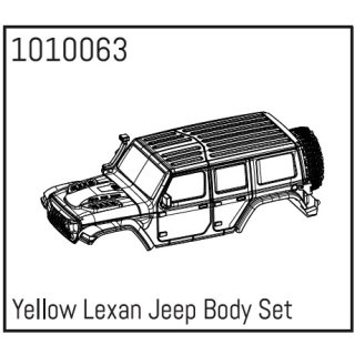 Yellow Lexan Jeep Body Set Micro Crawler 1:18
