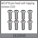 M2.6*8 pan head selt-tapping screws (10 Pcs.)