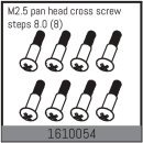 M2.5 pan head cross screw steps 8.0 (8 Pcs.)