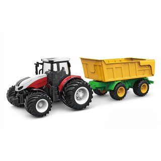 RC Traktor mit Kippanhänger, Licht & Sound, 1:24 RTR