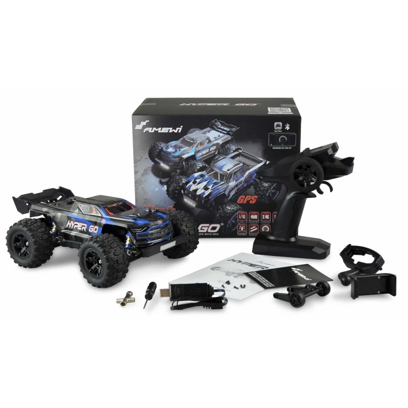 Hyper GO Truggy brushed 4WD mit GPS 1:16 RTR blau, 40km/h, 127,50 €
