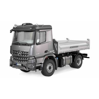 Mercedes-Benz Arocs Hydraulik Muldenkipper Pro 4x4 1:14 RTR grau, Mit Sound, Licht, 2-Gang Getriebe, sperrbare Diffs