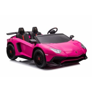 Kinderfahrzeug Kinderauto Lamborghini Aventador XXL A8803 Pink Doppelsitzer 24 Volt, 200 Watt, 176 cm XXL