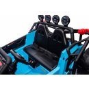 Kinderfahrzeug Kinderauto elektrisch Kinder-Quad Buggy JS3168 Blau, 24 Volt, Doppelsitzer, Leder, EVA, MP3, 148 cm XXL