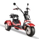 E-Scooter Trike mit Straßenzulassung und drei Räder Trike HM7 - ca. 35km Reichweite, 2 Motoren | 60V | 4000W | 20AH Akku-Rot