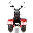 E-Scooter Trike mit Straßenzulassung und drei Räder Trike HM7 - ca. 35km Reichweite, 2 Motoren | 60V | 4000W | 20AH Akku-Rot