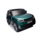 Kinderfahrzeug - Elektro Auto "Land Rover Range Rover" 2 Sitzer 12V14AH, 4 Motoren- 2.4Ghz, Bluetooth, Ledersitz EVA Lackiert Grün