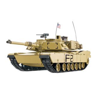 RC Panzer "M1A2 Abrams" 1:16 Heng Long -Rauch & Sound + Metallgetriebe und 2,4 Ghz V7.0